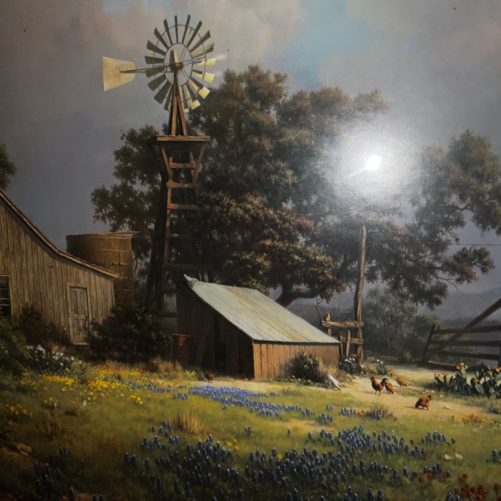 Vintage Windberg Rustic Farm Landscape Art - Picture 4 of 10